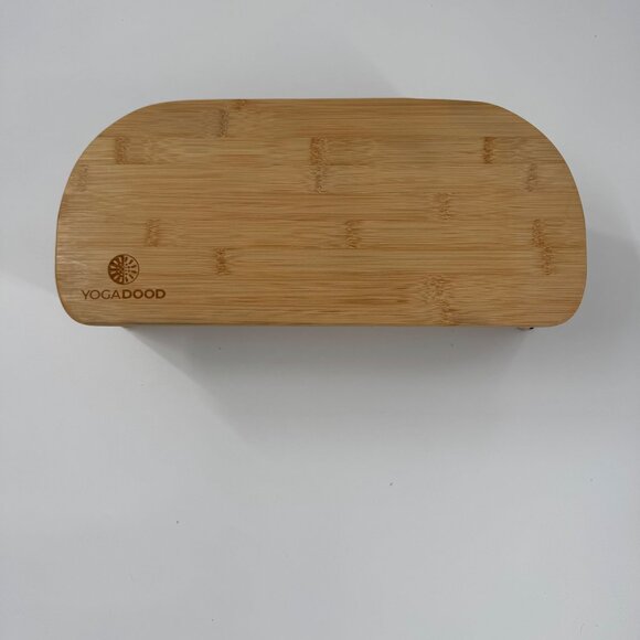 Foldable Bamboo Meditation Bench With Cushion & Red Lotus Embroidery - Picture 4 of 13